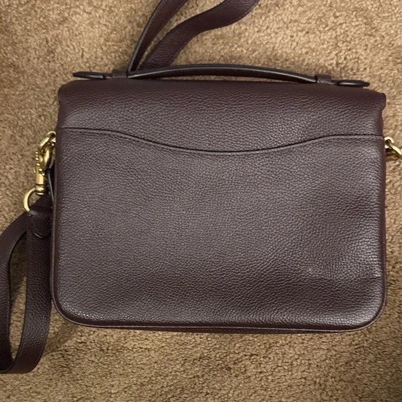 Coach Dark Brown Leather Crossbody Bag - Picture 5 of 9